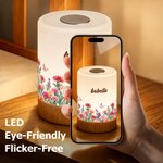 Personalized Birth Flower Dimmable Touch LED Night Light with Name and Remote Control Home Decor Birthday Gift for Family Mom