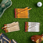 Personalized Engraved Wooden Pencil Set with Text Golf Tool 10 Pcs Wedding Party Birthday Golf Club Gift for Golf Lovers Friends Newlyweds