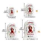 Personalized 3D-Effect Artwork Cartoon Character Photo Drawstring Christmas Gift Bag with Name Christmas Party Gift for Boys Girls