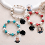 Personalized Heat-Activated Hidden Photo Beads Bracelet with Cross Religious Daily Wear Memorable Birthday Gift for Faith Believers
