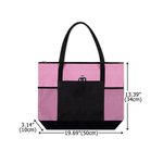 Personalised 3D-Effect Artwork Yarn Knitting Cartoon Character Zippered Tote Bag with Name and Mesh Pocket Birthday Gift for Knitting Lovers Women