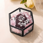 Personalised Monogram Design Wedding Ring Hexagon Box with Name and Date Engagement Proposal Gift for Bride Groom Couple