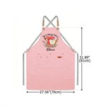 Personalised Life is What You Bake It Floral Vintage Canvas Baking Apron with Name Kitchen Birthday Gift for Bakers Cooking Lovers
