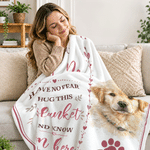 Coperta morbida personalizzata con foto del tuo animale domestico e la scritta 