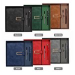 Personalised Birth Flower Hand-Drawn Style Cartoon Photo PU Leather Notebook Pen Gift Box Set with Name Birthday Gift for Women