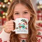 Personalized Christmas Bestie Sea Glass 11 oz 15 oz Ceramic Coffee Mug with Names Christmas Gift for Bestie Friend