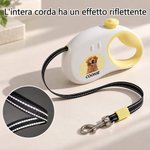 Guinzaglio avvolgibile personalizzato, multicolore con effetto riflettente, foto e nome - Regalo di compleanno per padroni di animali 8