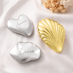Personalized Cloud Heart Seashell Shape Pocket Mirror with Name Makeup Tools Daily Use Birthday Wedding Gift for Girls Women