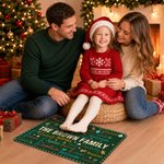 Personalized Christmas Elements Word Cloud Anti-Slip Doormat with Title and Family Member Names Home Decor Christmas Gift for Family Friends