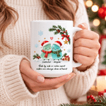 Personalized Christmas Bestie Sea Glass 11 oz 15 oz Ceramic Coffee Mug with Names Christmas Gift for Bestie Friend