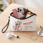 Personlig ”Fore O’Clock Somewhere”-golfkosmetiktask med plats för namn och år – en perfekt födelsedags- eller klubbjubileumspresent för kvinnliga golfentusiaster