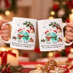 Personalized Christmas Bestie Sea Glass 11 oz 15 oz Ceramic Coffee Mug with Names Christmas Gift for Bestie Friend