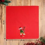 Personalisierte Serviette mit Initiale im Lichterketten-Design | 100% Baumwolle | Festliche Tischdeko | Weihnachtsgeschenk für Familie & Freunde