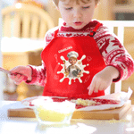 Personalized 3D-Style Art Photo Adjustable Kid Apron Chef Hat Set with Name and Text Baking Birthday Gift for Boys Girls