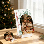 Gepersonaliseerde kerstwenskaart met doodle-foto, tekst en envelop – kerstcadeau voor vrienden en familie