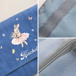 Personalised Ballerina Rabbit Pattern Makeup Bag with Name Travel Essentials Christmas Birthday Gift for Women Dancers