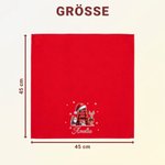 Personalisierte Karo-Design Serviette | mit Initiale und Namen | 100% Baumwolle | Festliche Tischdeko | Weihnachtsgeschenk für Familie & Freunde