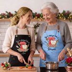 Personalised Life is What You Bake It Floral Vintage Canvas Baking Apron with Name Kitchen Birthday Gift for Bakers Cooking Lovers