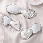 Personalized Cloud Heart Seashell Shape Pocket Mirror with Name Makeup Tools Daily Use Birthday Wedding Gift for Girls Women