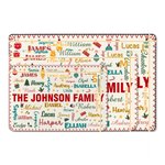 Personalized Christmas Elements Word Cloud Anti-Slip Doormat with Title and Family Member Names Home Decor Christmas Gift for Family Friends