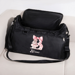 Personalised Ballerina Rabbit Initial Name Travel Duffle Bag with Shoe Compartment and Shoulder Strap Birthday Team Gift for Ballet Lovers