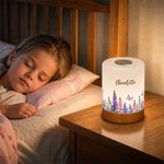 Personalized Birth Flower Dimmable Touch LED Night Light with Name and Remote Control Home Decor Birthday Gift for Family Mom