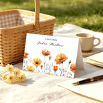 Personalised Birth Flower Foldable Note Card with Name and Envelope Set of 20 Daily Use Stationery‍ Birthday Gift for Her