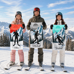 Gepersonaliseerde, sneldrogende sportdoek van microvezel met skisilhouet en naam, inclusief opbergzakje – geschikt voor buitenactiviteiten, skireizen en als verjaardagscadeau voor skiliefhebbers