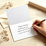 Personalised Birth Flower Foldable Note Card with Name and Envelope Set of 20 Daily Use Stationery‍ Birthday Gift for Her