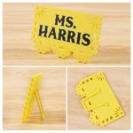 Targhetta da scrivania personalizzata con motivo “Papel Picado” messicano, stampata in 3D – Decorazione per scrivania da ufficio – Regalo di ringraziamento per il Cinco de Mayo per insegnanti di spagn