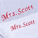 Personalised 3-Piece Embroidered Name Bikini Top Bottom Sarong Set with Adjustible Ties Wedding Hen Party Gift for Bride 4