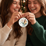Individuell gestaltetes Acryl-Ornament mit 3D-Effekt: Kunstwerk, Geburtsblume, Cartoon-Figur, Foto und Namensbaum – Weihnachtsgeschenk für Familie und Freunde