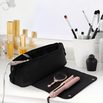 Personalized Ballerina Rabbit Multi-Compartment Hair Tools Storage Bag with Name and Heat Resistant Mat Birthday Team Gift for Ballet Lovers