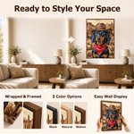 Personalised Cowboy Style Pet Photo Canvas Prints with Name Home Decor Ship from USA Birthday Gift for Pet Owners