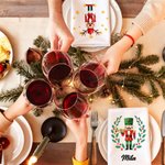 Personalisierte Nussknacker Weihnachtsserviette mit Namen | Wiederverwendbar | Festliche Tischdeko | Weihnachtsgeschenk für Familie & Freunde