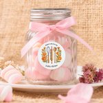 Personalised Birth Flower Baking Tools Design Waterproof Iridescent Stickers Labels with Text Gift Decor Christmas Party Gift for Friends Family