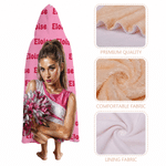 Manta suave con capucha personalizada con una foto de animadoras al estilo de pintura al óleo «impasto», con nombre incluido: regalo para el día del partido del equipo, ideal para animadoras