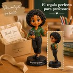 Figura 3D personalizada con foto, base y texto, decoración de oficina, regalo de Día del Maestro, regreso a clases y cumpleaños para profesores