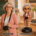 Figura 3D personalizada con foto, base y texto, decoración de oficina, regalo de Día del Maestro, regreso a clases y cumpleaños para profesores