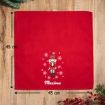 Personalisierte Nussknacker Weihnachtsserviette mit Namen | Wiederverwendbar | Festliche Tischdeko | Weihnachtsgeschenk für Familie & Freunde