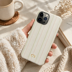 Personalized Monogram Stripe Phone Case for iPhone or Samsung Daily Use Birthday Christmas Gift for Family Friend