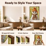 Personalized Autumn Fashion Style Pet Photo Canvas Prints with Name Home Decor Birthday Gift for Pet Owners