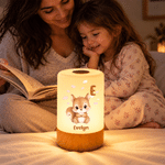 Personalized Fox Duck Cute Animal Dimmable Touch LED Night Light with Name and Remote Control Home Decor Birthday Gift for Kids
