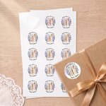 Personalised Birth Flower Baking Tools Design Waterproof Iridescent Stickers Labels with Text Gift Decor Christmas Party Gift for Friends Family