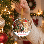 Adorno de cristal personalizado con un bonito personaje artístico con efecto 3D, con nombre y foto; decoración para el hogar y regalo de Navidad para la familia y los niños