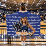 Manta suave con capucha personalizada con una foto de animadoras al estilo de pintura al óleo «impasto», con nombre incluido: regalo para el día del partido del equipo, ideal para animadoras