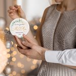 Personalised Our First Christmas As Mr and Mrs Ceramic Ornament with Name and Year Christmas Gift for Couples