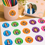 Personalised Teacher Funny Cartoon Avatar Reward Stickers Pack Waterproof Encouragement Label with Text Back to School Appreciation Gift for Teachers 1