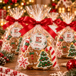 Personalized Festive Gingerbread Initial Christmas Stickers with Name Gift Decor Christmas Gift for Kids Friends