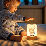Personalized Fox Duck Cute Animal Dimmable Touch LED Night Light with Name and Remote Control Home Decor Birthday Gift for Kids